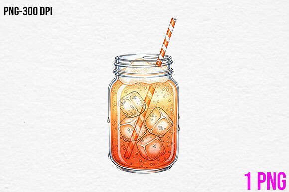 Download Iced Drink Mason Jar Clipart PNG - Iced drink Collection