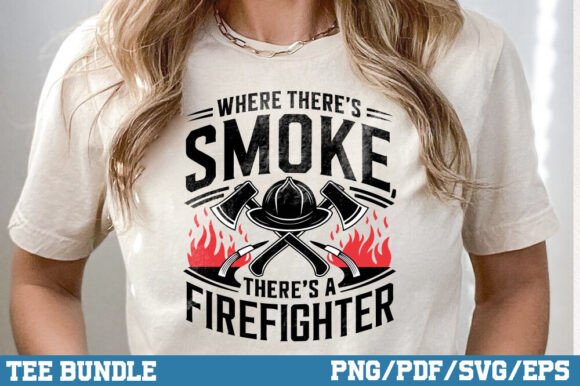 Download Firefighter Trendy Graphic T-Shirt, PNG - Trendy graphic Collection