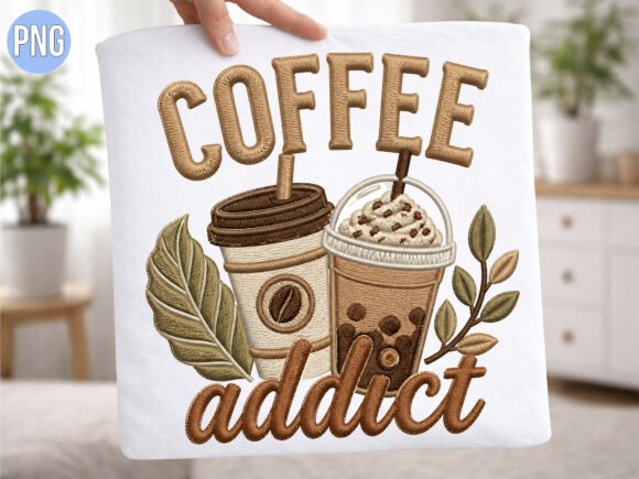 Download Embroidery Coffee Iced Drink Addict PNG - Iced drink Collection