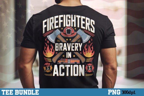 Download Firefighter Trendy Graphic T-Shirt PNG - Trendy graphic Collection