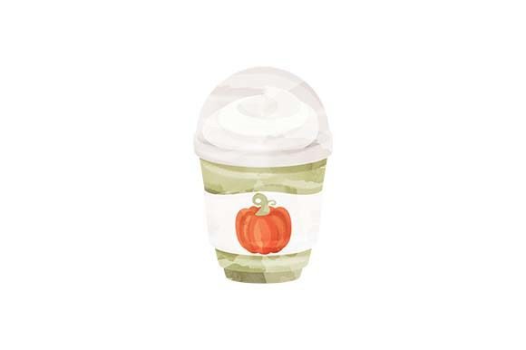 Download Pumpkin Iced Drink - Watercolor - Iced drink Collection